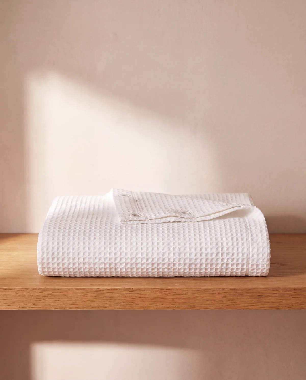 Organic Cotton Waffle Shower Curtain, 72 x 72 in